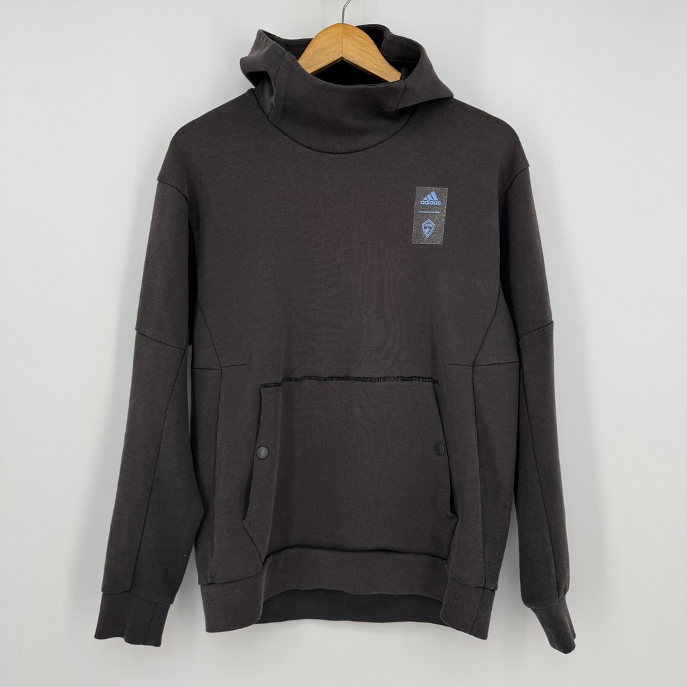 Adidas Colorado Rapids MLS Hoodie Mens Sz Small Gray High Neck Sweatshirt